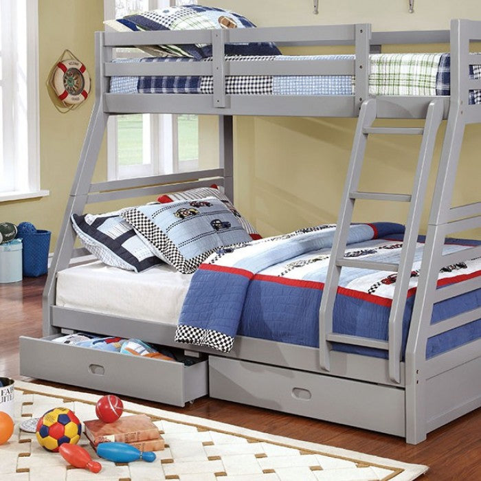 California Bunk Bed Twin/Twin/Full - Gray