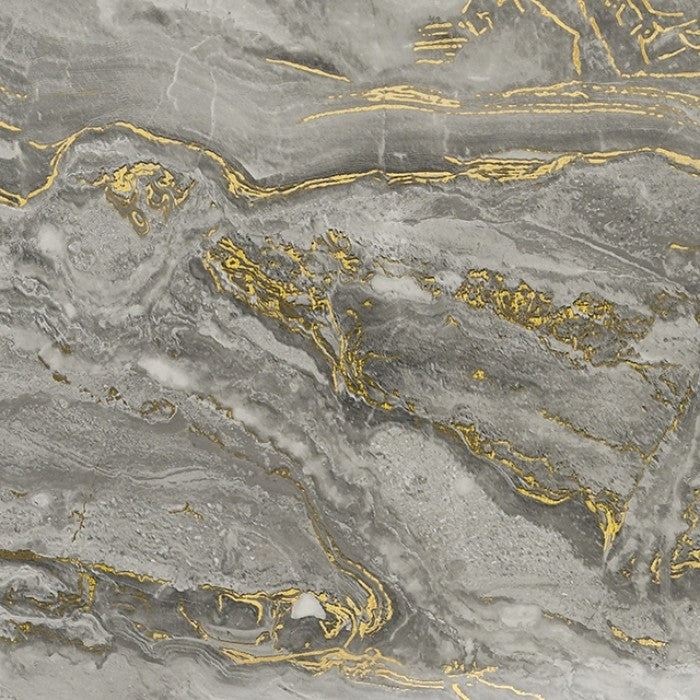 Cleburne Queen Bedroom Set – Light Gray High Gloss | 4-Pc & 5-Pc | LED, Marble, Dresser, Mirror, Chest