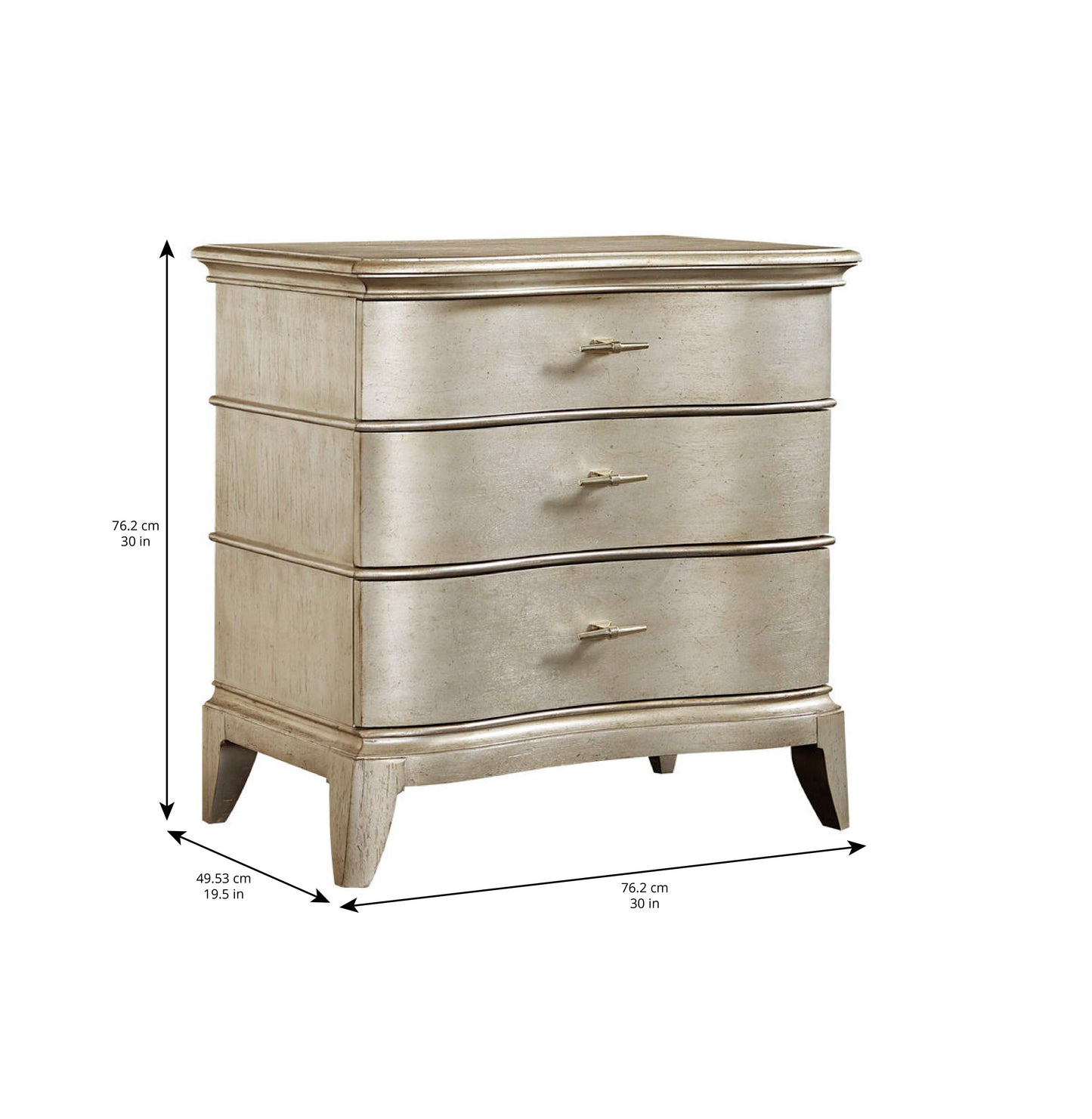 Starlite-3 Drawer Nightstand