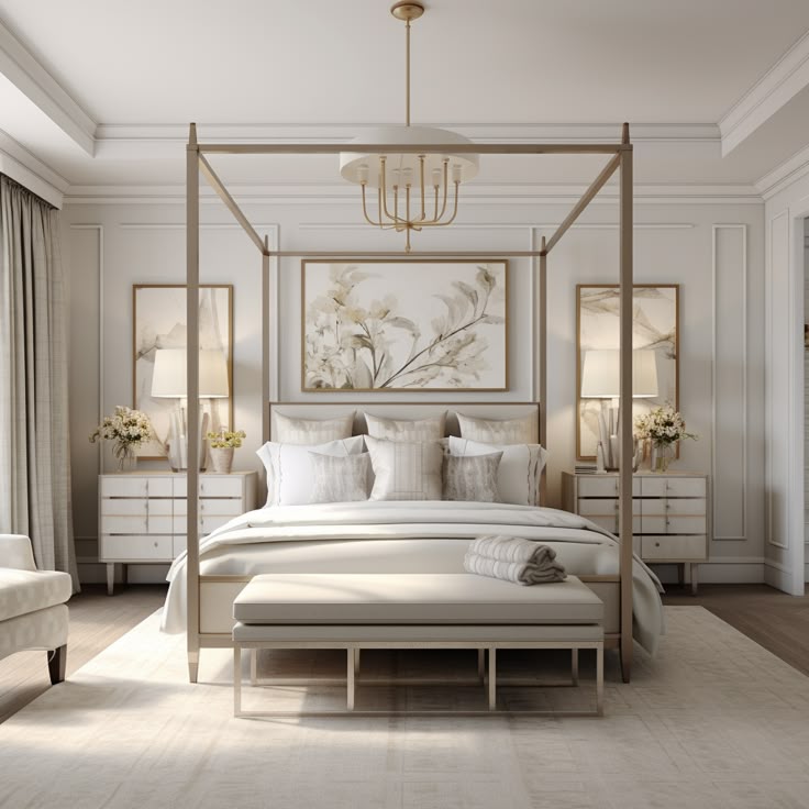 The Aria Sleek Canopy Bed