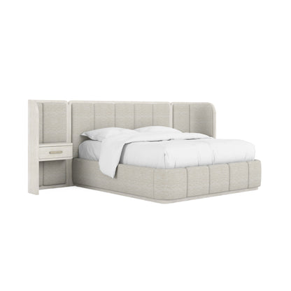 Ashlar Uph Wall Panel Bed w/Nightstands - King/Queen