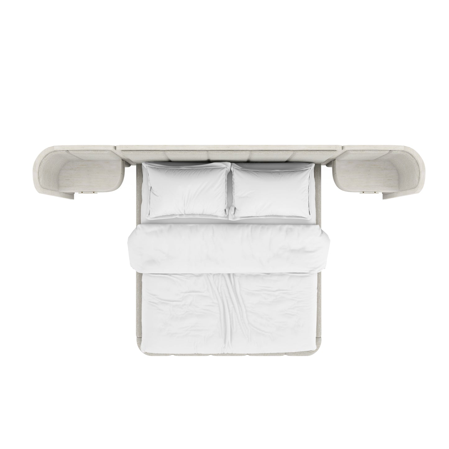 Ashlar Uph Wall Panel Bed w/Nightstands - King/Queen