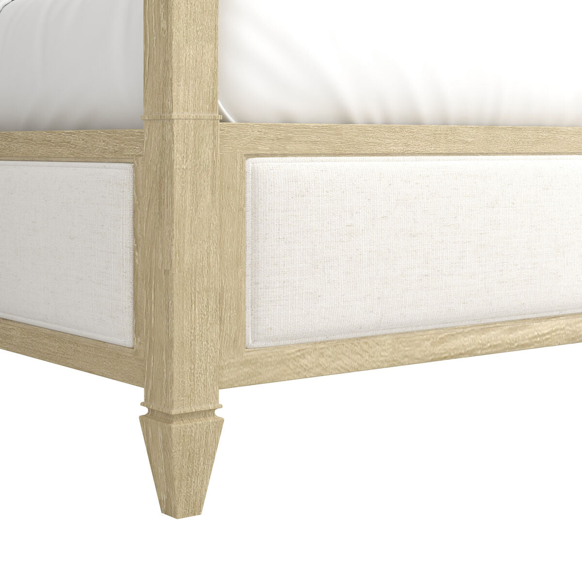 Eave Upholstered Poster Bed – Sundrenched Oak