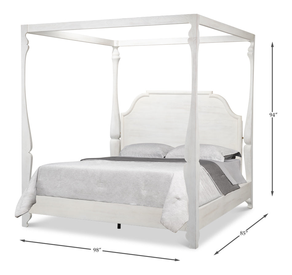 Madeline Bungalow King Bed - White