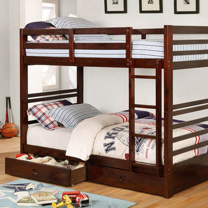 California Bunk Bed - Dark Walnut
