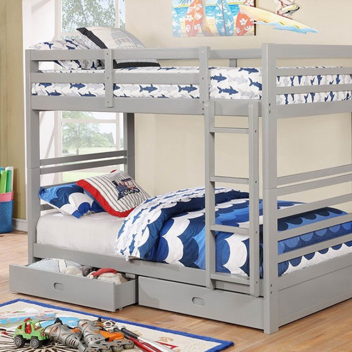 California Bunk Bed Twin/Twin/Full - Gray