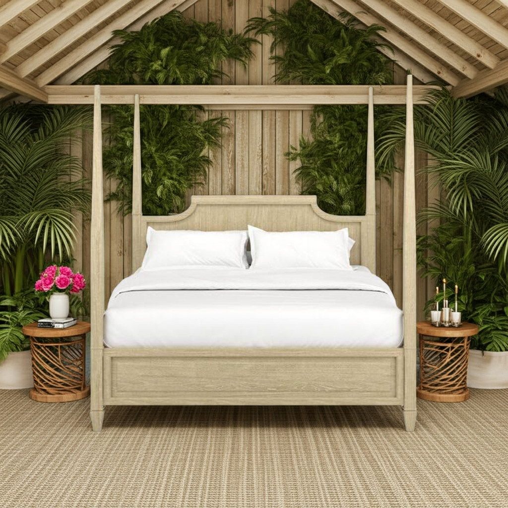 Eave Poster Panel Bed in Sundrenched Oak