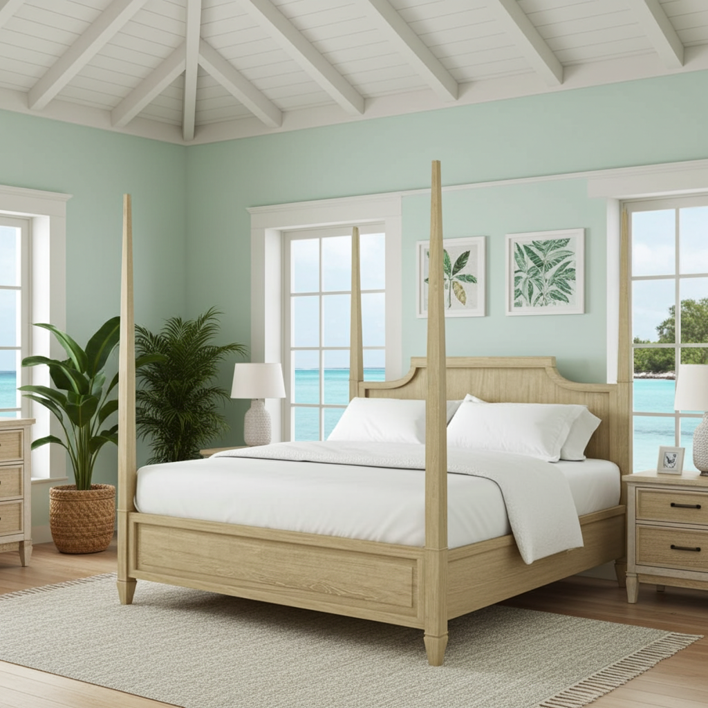 Eave Poster Panel Bed in Sundrenched Oak