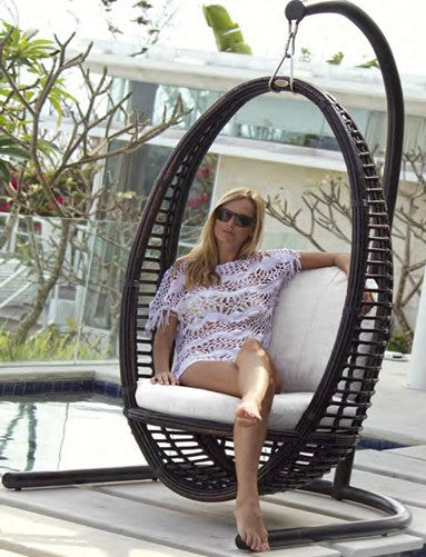 Heri Hanging Swing Chair with Frame and Premium Cushions