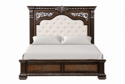 Promenade Queen Bedroom Set – Espresso | 4-Pc & 5-Pc | Tufted Bed, USB Nightstand, Dresser, Mirror, Chest