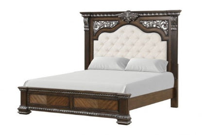 Promenade Queen Bedroom Set – Espresso | 4-Pc & 5-Pc | Tufted Bed, USB Nightstand, Dresser, Mirror, Chest