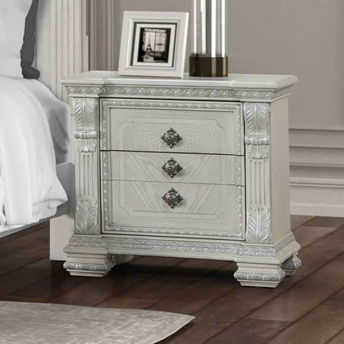 Promenade Night Stand - Wire Brushed White