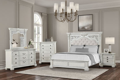 Promenade Bedroom Set - Wire Brushed White