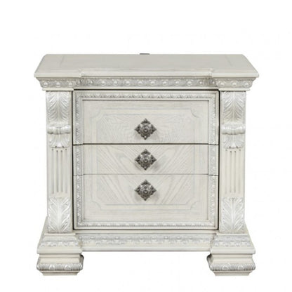 Promenade Night Stand - Wire Brushed White