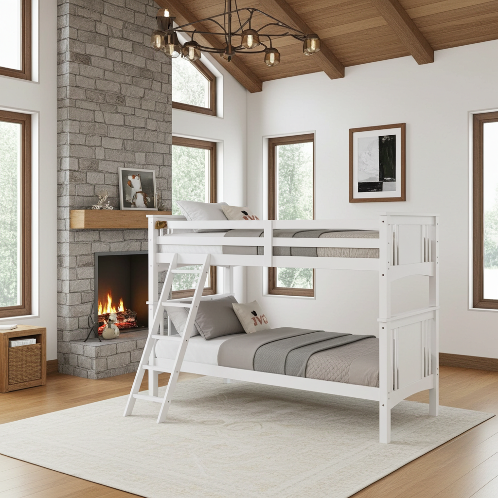 Spring Creek Bunk Bed - White