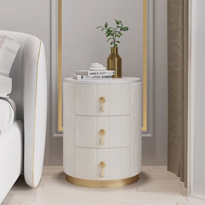 White Canopy NightStand