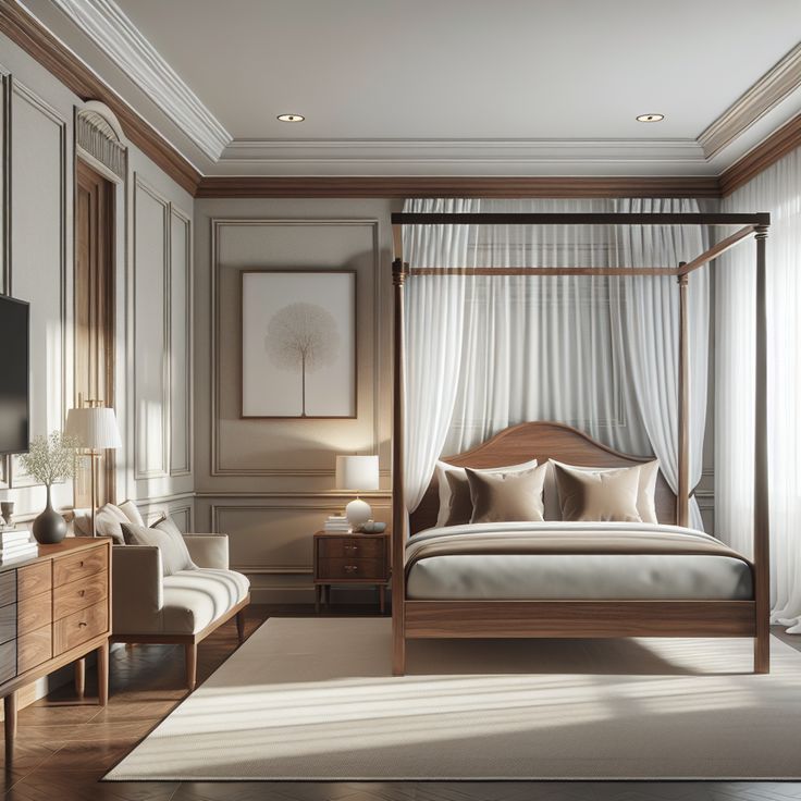 The Lucent Iron Canopy Bed