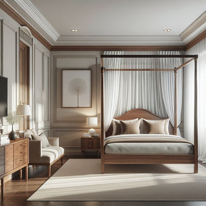 The Lucent Iron Canopy Bed