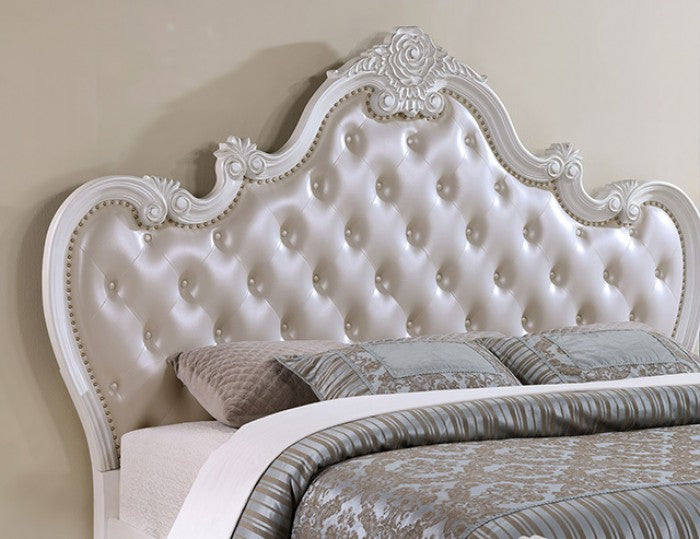 Ventresca Queen Bedroom Set (4 or 5 Piece) – White Tufted