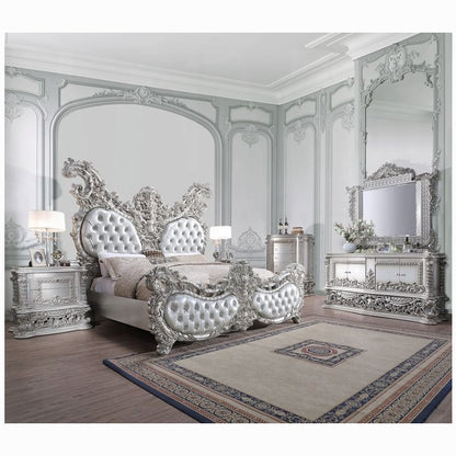 Valkyrie 5-Piece Bedroom Set  Antique Platinum European Luxury
