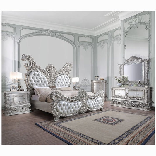 Valkyrie 5-Piece Bedroom Set  Antique Platinum European Luxury