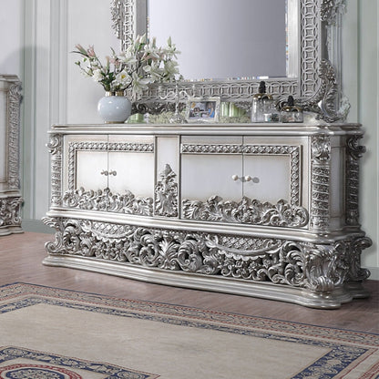Valkyrie 5-Piece Bedroom Set  Antique Platinum European Luxury