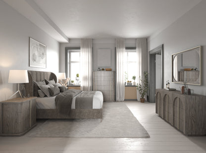 Vault King Upholstered Shelter Bed