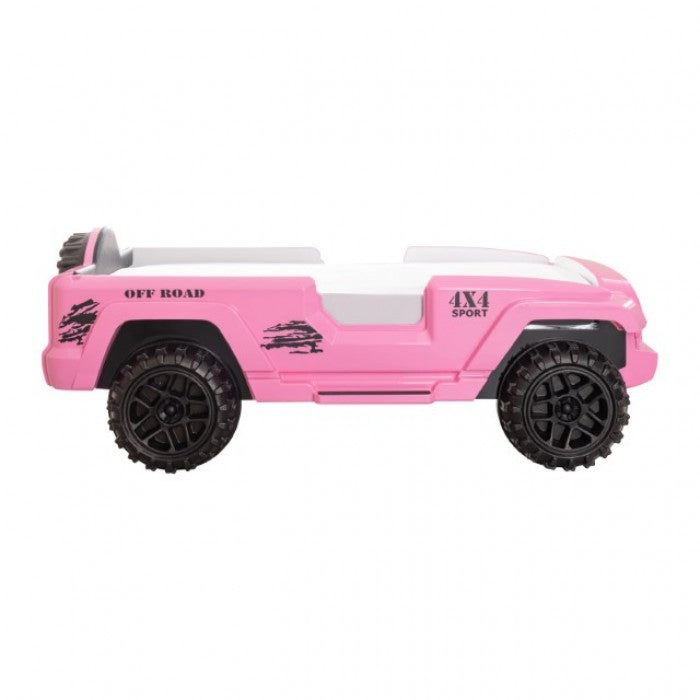 Randlar Kids Off-Road SUV Car Bed in Pink with LED Lights & Sound – FOA7724PK-BED