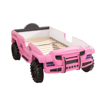 Randlar Kids Off-Road SUV Car Bed in Pink with LED Lights & Sound – FOA7724PK-BED