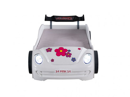 Jourley Kids Race Car Bed – White (FOA7732WH-BED)