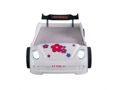 Jourley Kids Race Car Bed – White (FOA7732WH-BED)
