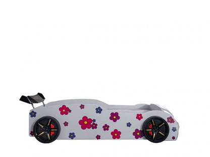 Jourley Kids Race Car Bed – White (FOA7732WH-BED)