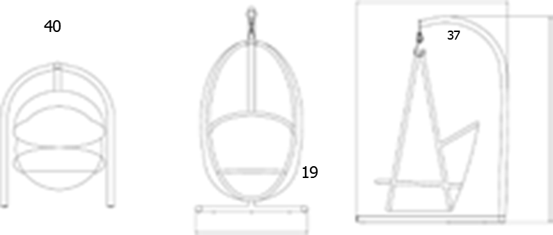 Heri Hanging Swing Chair with Frame and Premium Cushions