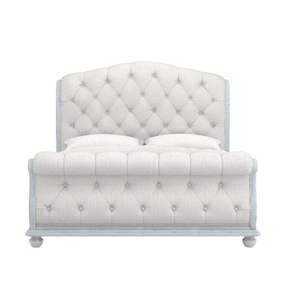 Summer Creak King Uph Sleigh Bed-Blue
