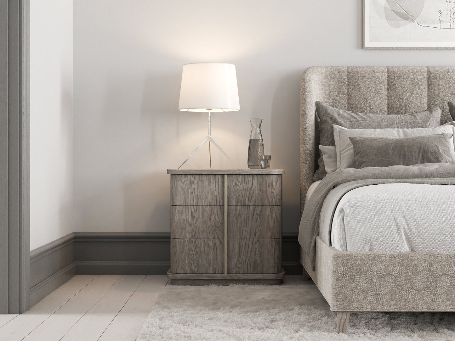 Vault King Upholstered Shelter Bed