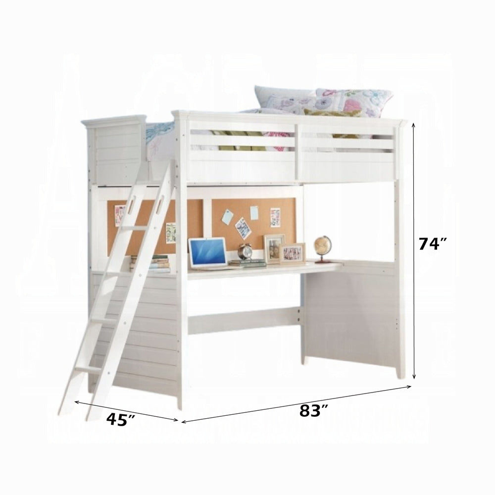 Lacey Twin Loft Bed W/Desk