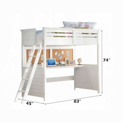 Lacey Twin Loft Bed W/Desk
