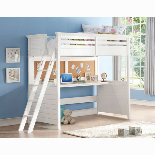 Lacey Twin Loft Bed W/Desk