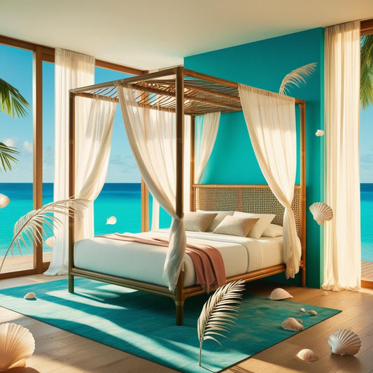 The Leona Linen Canopy Bed