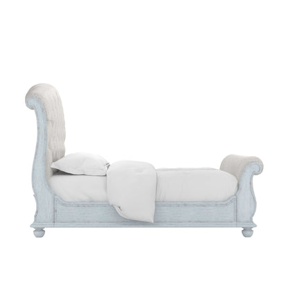 Summer Creak King Uph Sleigh Bed-Blue